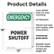 Signmission Power Shutoff, 12 in W x Rectangle, Plastic OS-2PACK-EM-P-1218-V-10463 - alternate 7